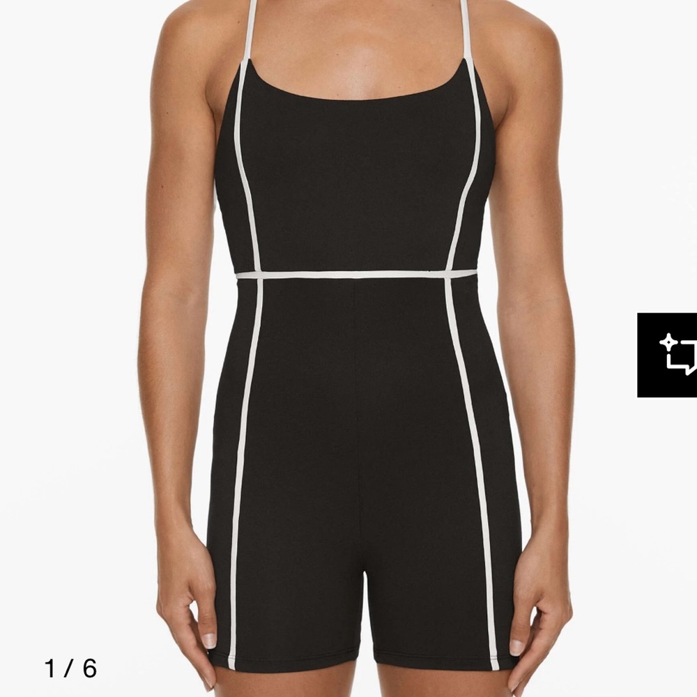 Black Jumpsuit with White Trim